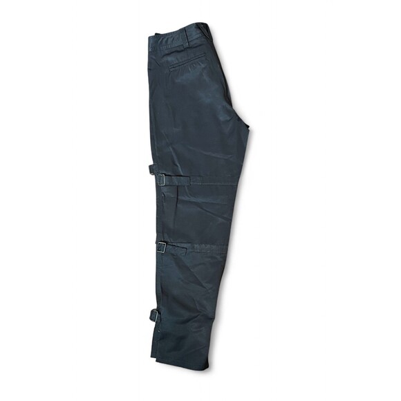 VTG Vince Black Strap Pants Women’s Size 6, Edgy Buckle Detail Cargo Trousers - Picture 2 of 12